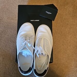 Saint Laurent White Leopard Venice Mens Shoe. Size 43 Is a US Size 10 Or 11